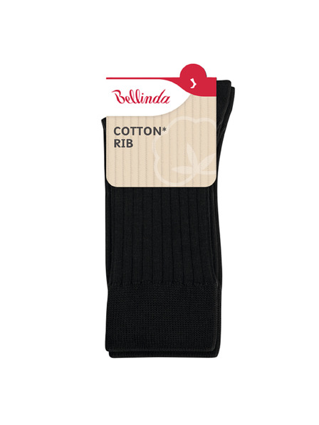 Bellinda COTTON RIB SOCKS - Ženske bombažne nogavice - črna