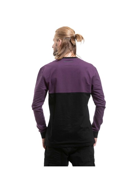 Meatfly Meatfly moški t-shirt z dolgimi rokavi Harvey Deep Purple / Black