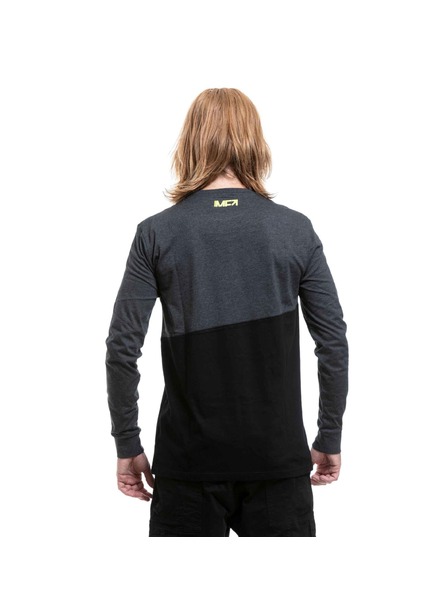 Meatfly Meatfly moški t-shirt z dolgimi rokavi Judgement Charcoal Heather / Black