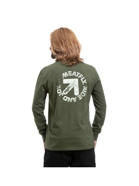 Meatfly Meatfly moški t-shirt z dolgimi rokavi Lonrrow Olive