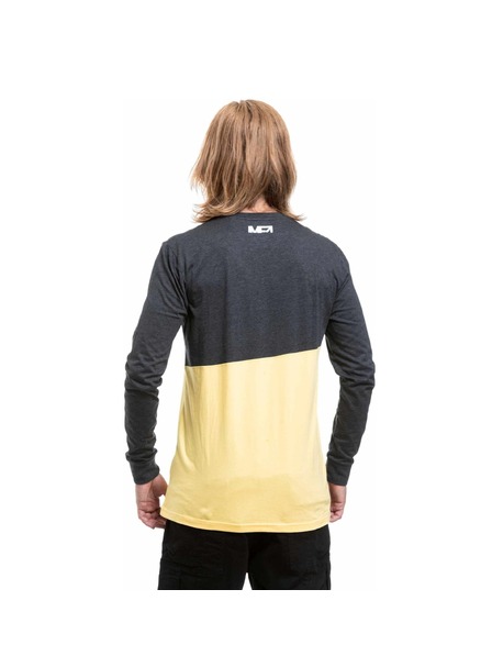 Meatfly Meatfly moški t-shirt z dolgimi rokavi Judgement Yellow Cream / Charcoal Heather