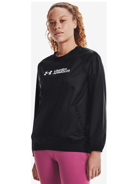 Under Armour Ženski pulover Under Armour Recover Storm Woven Shine Crew