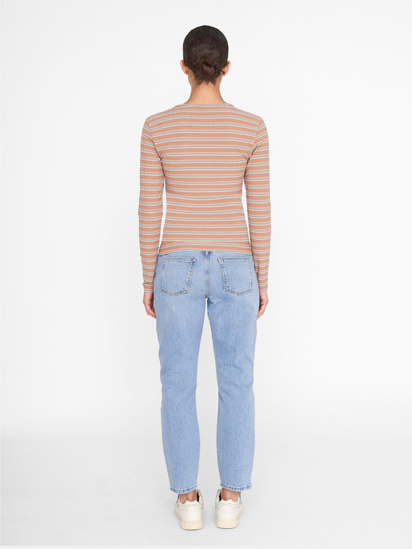 Noisy May Rjava črtasta majica Noisy May Stevie