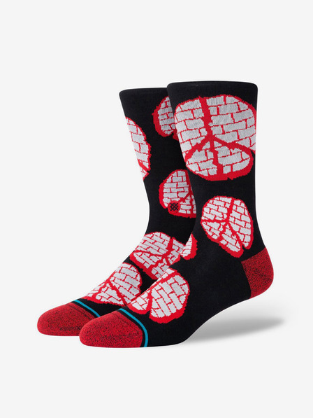 Stance Rdeče in črne moške nogavice z vzorcem Stance Rocksteady