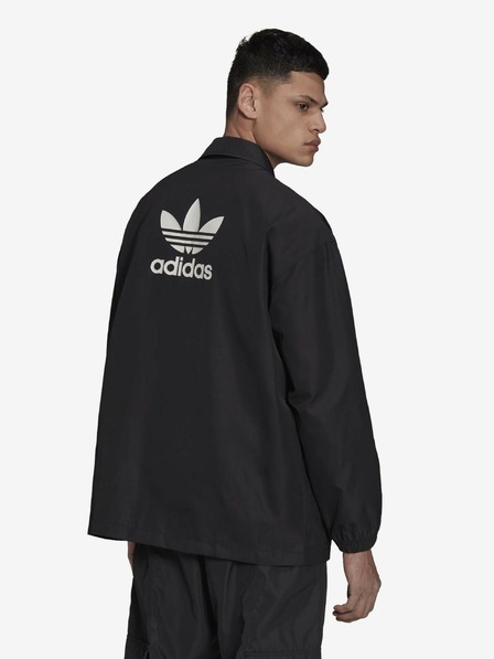 adidas Originals Črna moška lahka srajčna jakna adidas Originals Coach Jacket
