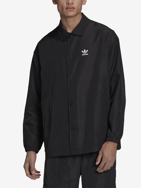 adidas Originals Črna moška lahka srajčna jakna adidas Originals Coach Jacket