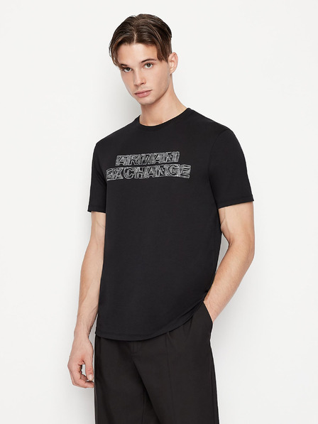 Armani Exchange Črna moška majica Armani Exchange