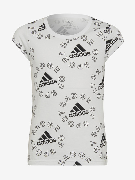 adidas Performance Bela dekliška majica z vzorcem adidas Performance