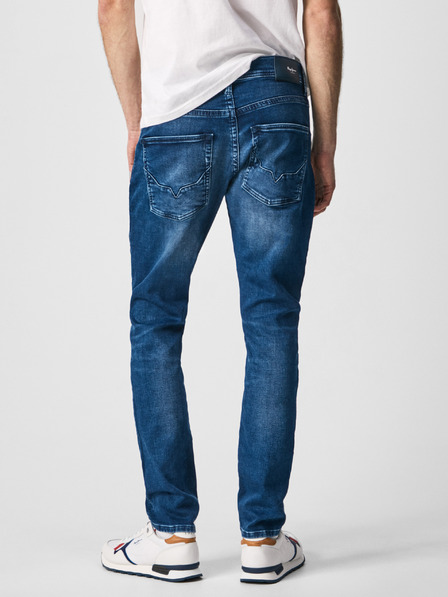 Pepe Jeans Temno modre moške kavbojke ozkega kroja Pepe Jeans Track