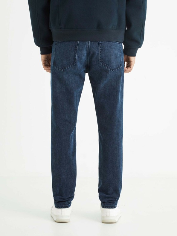 Celio Temno modre moške slim fit kavbojke Celio C25 Bostone