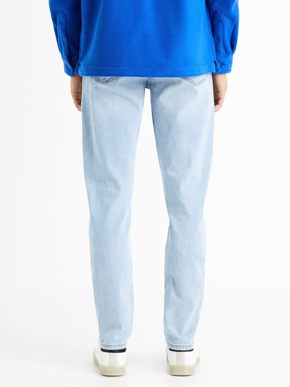 Celio Svetlomodre moške kavbojke ozkega kroja Celio C25 Dobleach