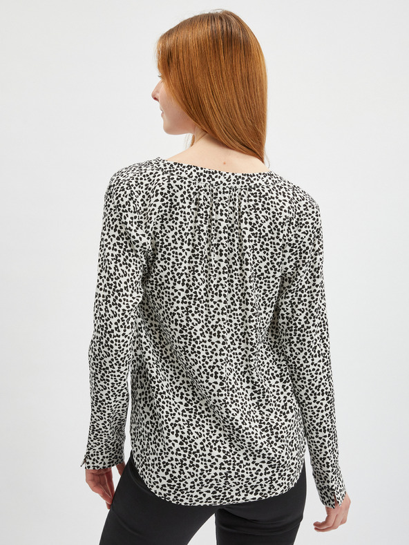 Orsay Črno-bela ženska vzorčasta bluza ORSAY