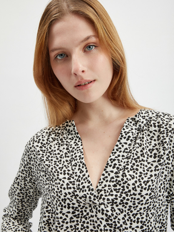 Orsay Črno-bela ženska vzorčasta bluza ORSAY