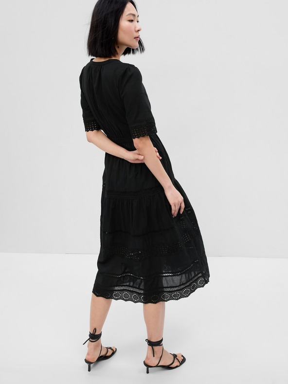 GAP Midi šaty s madeirou GAP