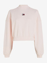 Tommy Jeans Mock Neck Badge Boxy Cropped Pulover