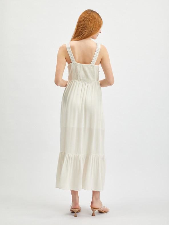 Orsay Krem ženska maksi obleka ORSAY