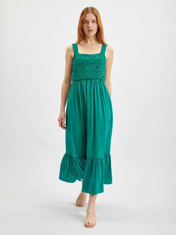 Orsay Zelena ženska maksi obleka ORSAY