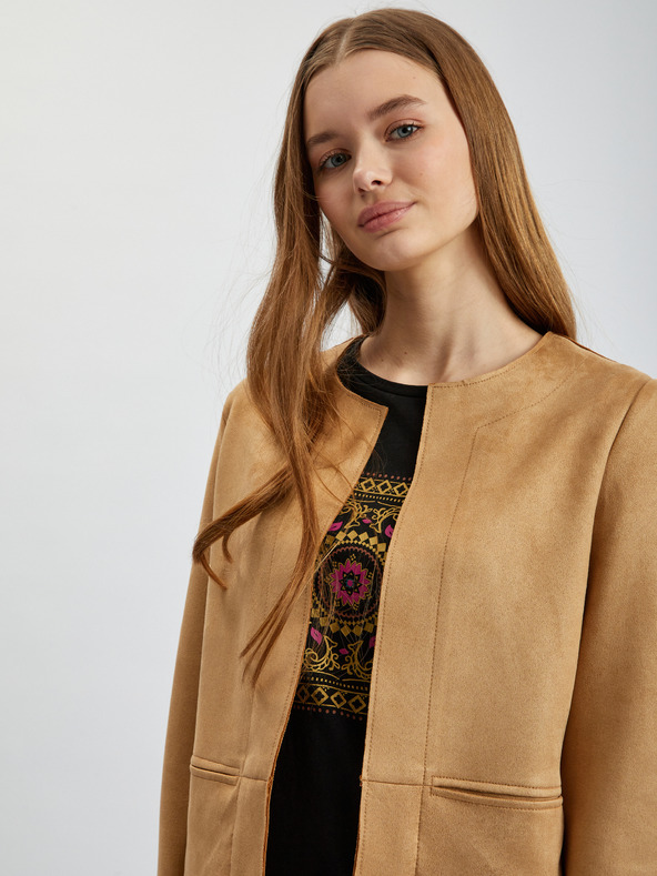 Orsay Svetlo rjav ženski suknjič iz semiša ORSAY