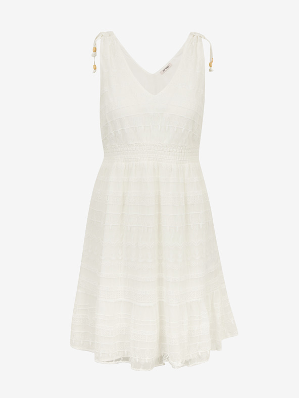 Orsay Bela ženska čipkasta obleka ORSAY