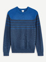 Celio Modri moški črtasti pulover Celio Depicray