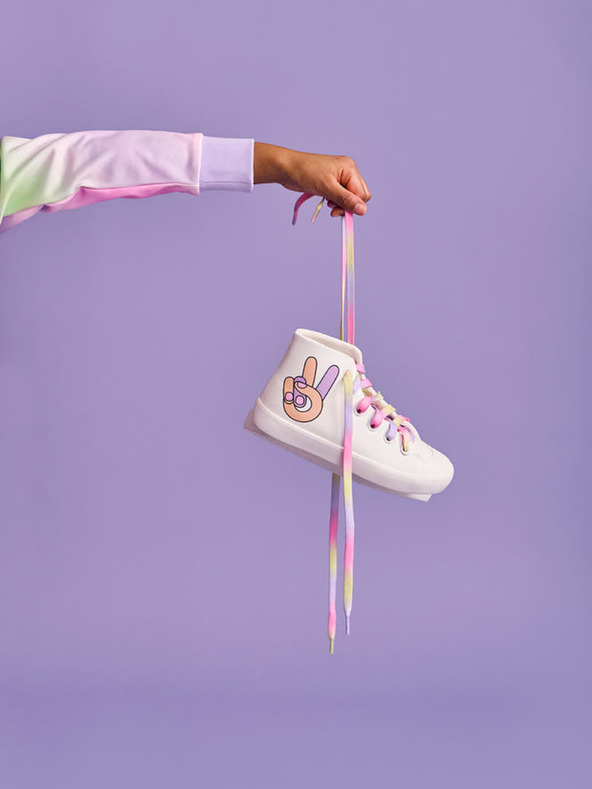 Reima Bele dekliške superge z gležnjem Reima Peace High Top