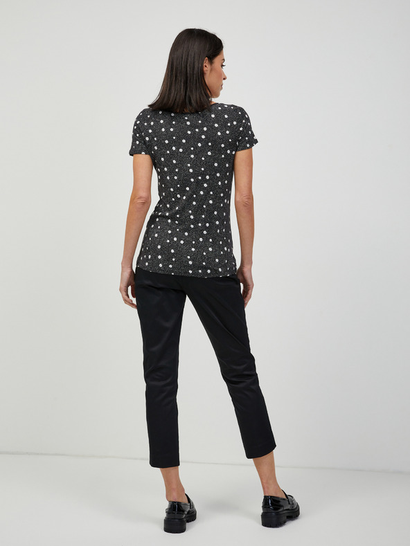 Orsay Črna cvetlična majica ORSAY