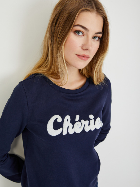 Orsay Temno modra ženska majica s kratkimi rokavi ORSAY