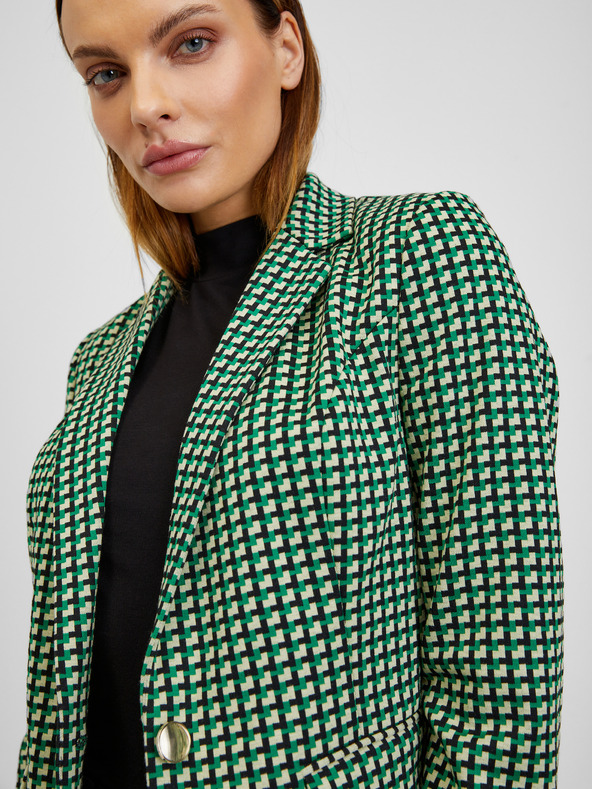 Orsay Belo-zelen ženski karirast suknjič ORSAY