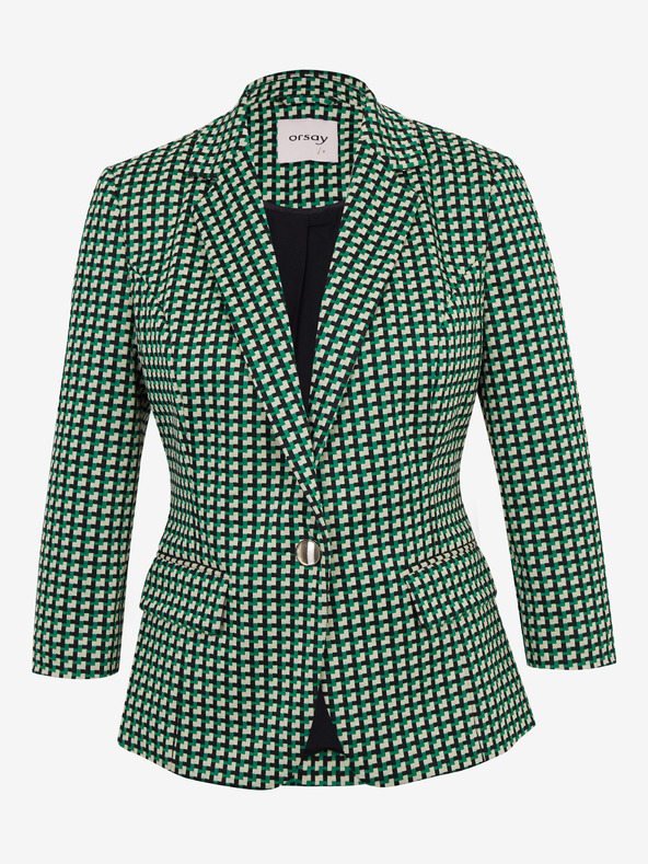 Orsay Belo-zelen ženski karirast suknjič ORSAY