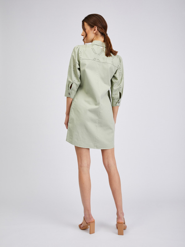 Orsay Svetlo zelena ženska denim obleka ORSAY