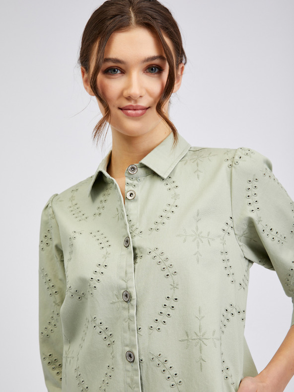 Orsay Svetlo zelena ženska denim obleka ORSAY