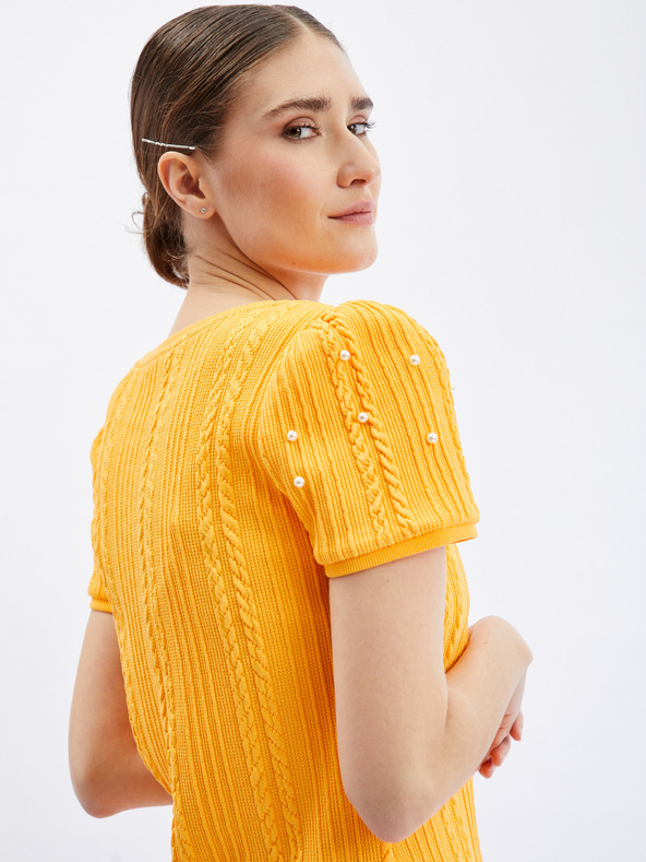 Orsay Rumena ženska majica z okrasnimi detajli ORSAY