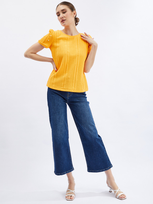 Orsay Rumena ženska majica z okrasnimi detajli ORSAY