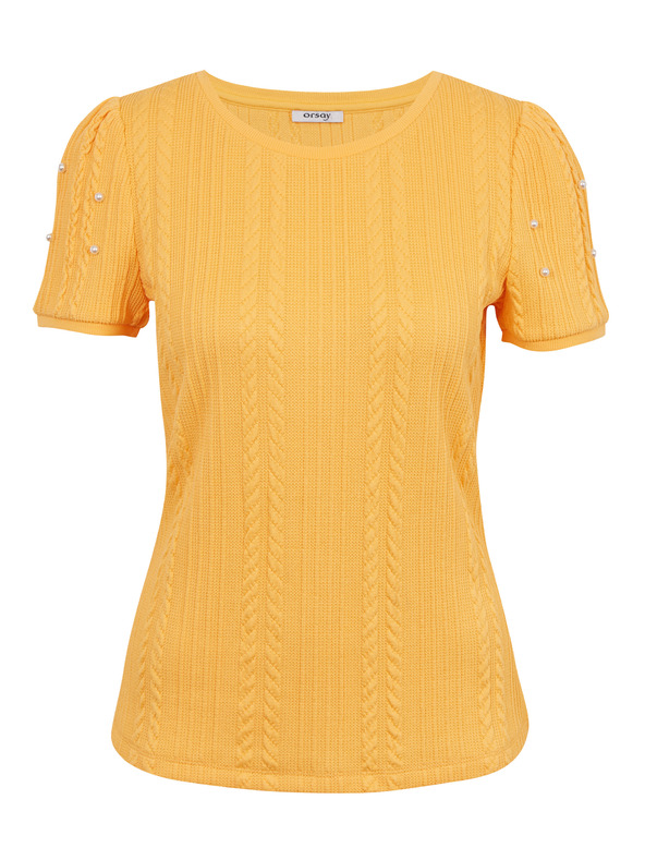 Orsay Rumena ženska majica z okrasnimi detajli ORSAY