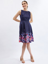 Orsay Temno modra ženska cvetlična obleka ORSAY