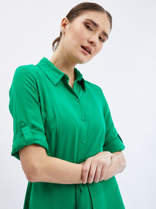 Orsay Zelena ženska srajčna obleka ORSAY