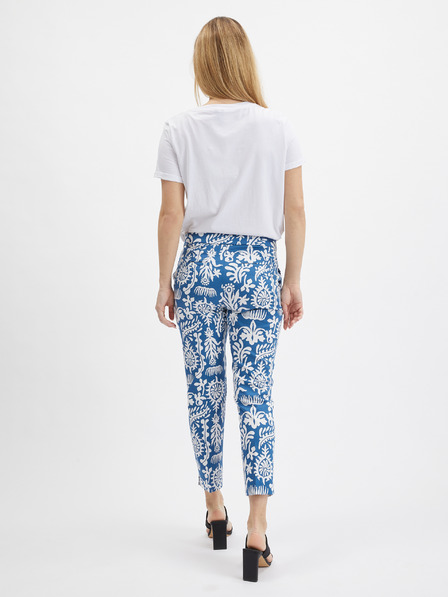 Orsay Belo-modre ženske vzorčaste hlače ORSAY