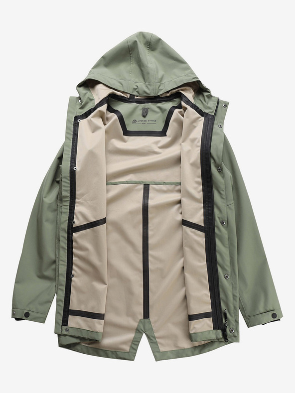 ALPINE PRO Moška nepremočljiva jakna z membrano ptx ALPINE PRO PERFET zelena