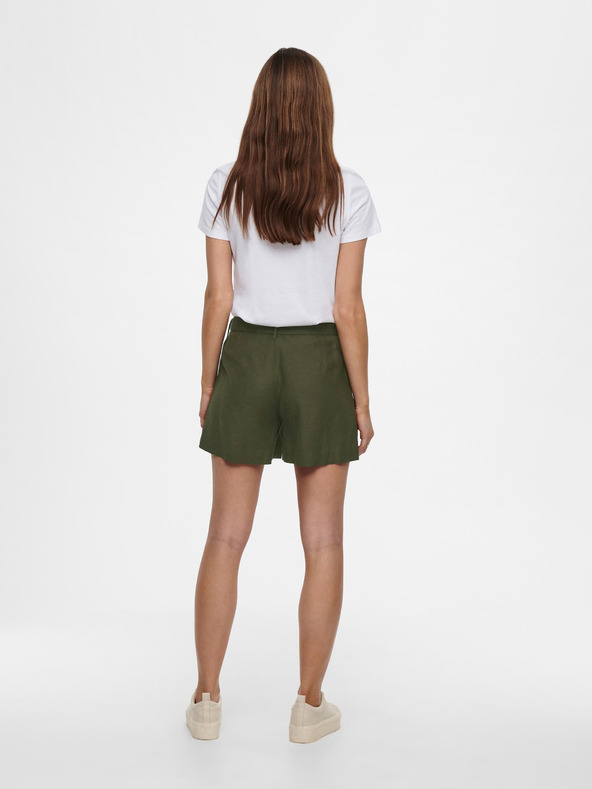 ONLY Kaki kratke hlače s kravato SAMO Viva