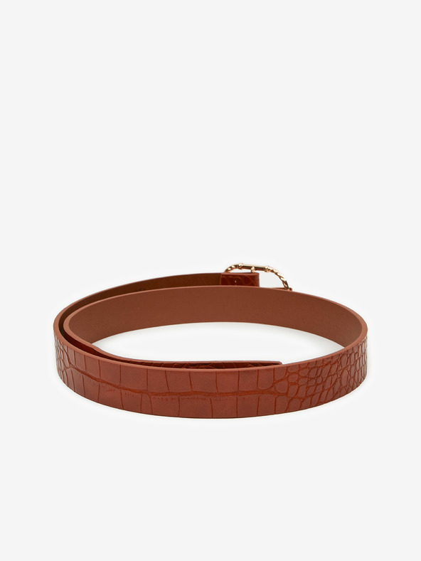 Orsay Rjav ženski pas s krokodiljim vzorcem ORSAY