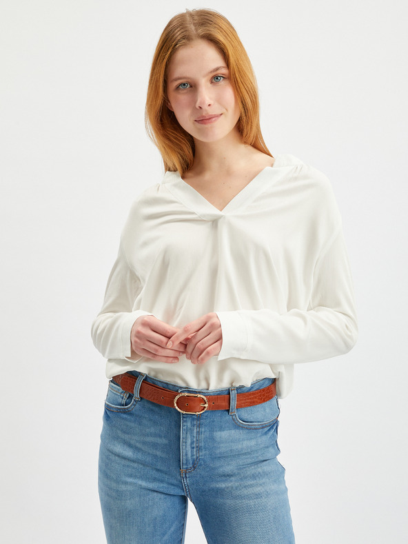 Orsay Rjav ženski pas s krokodiljim vzorcem ORSAY