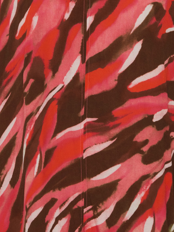 Fransa Rjava in rdeča ženska vzorčasta maksi obleka Fransa