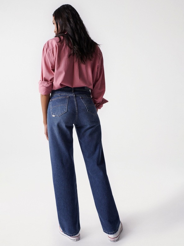 Salsa Jeans Modre ženske kavbojke ravnega kroja Salsa Jeans True