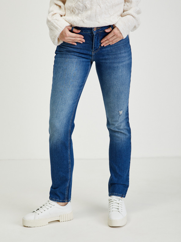 Orsay Temno modre ženske kavbojke ravnega kroja ORSAY