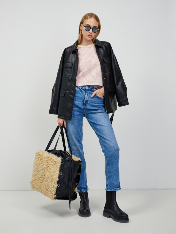 Orsay Modre ženske kavbojke z razširjenim krojenjem ORSAY