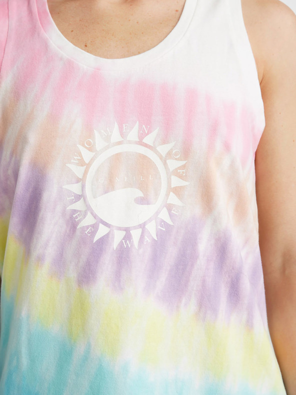 O'Neill Roza in turkizna ženska majica O'Neill WOW TANKTOP