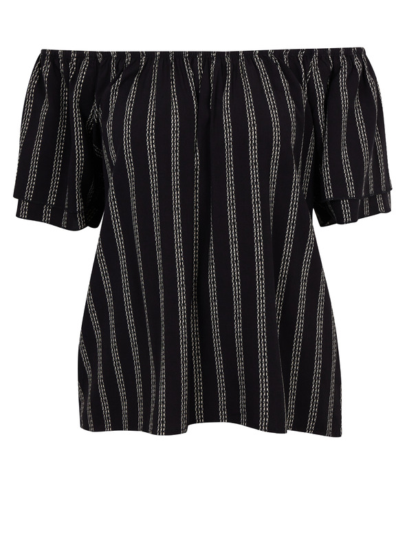 Orsay Črna ženska črtasta bluza ORSAY
