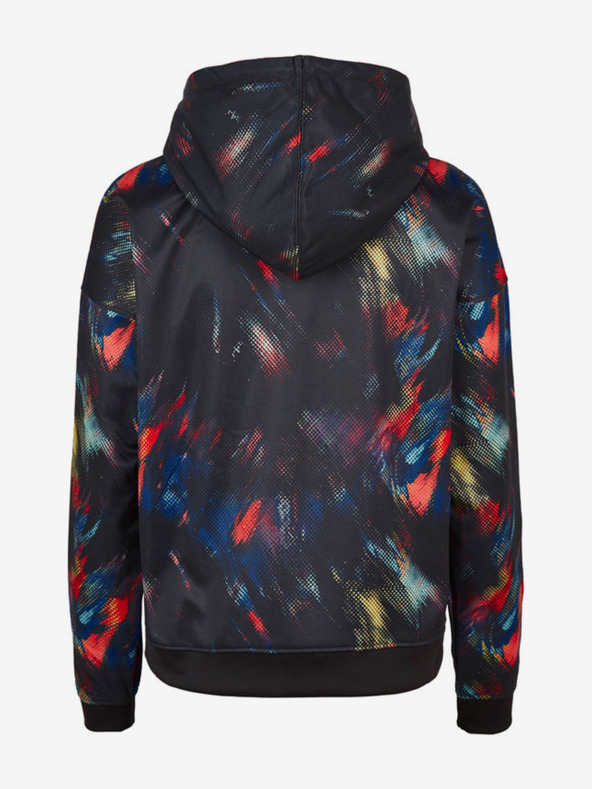 O'Neill Modra in črna ženska vzorčasta jopa s kapuco O'Neill RUTILE HOODED FLEECE