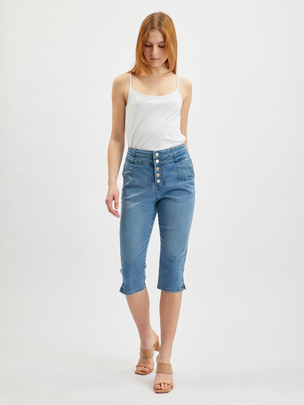 Orsay Modre ženske skrajšane slim fit džins hlače ORSAY