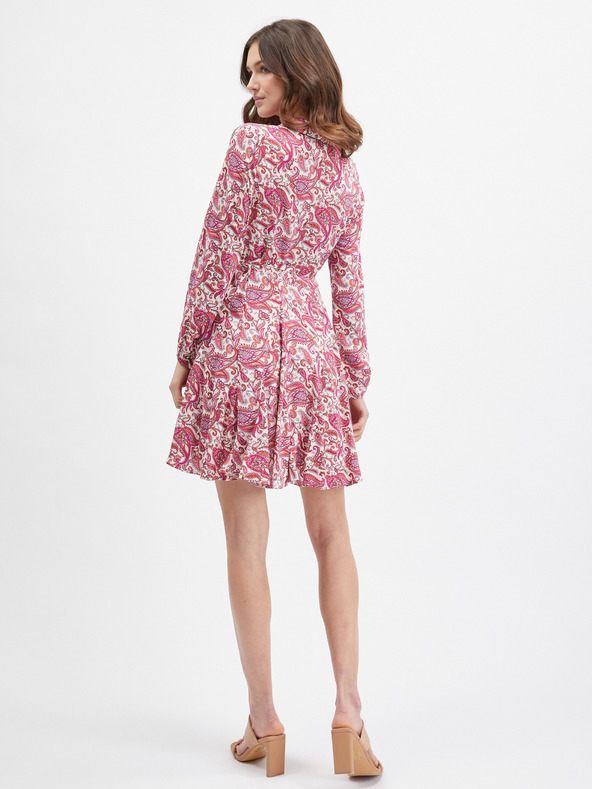 Orsay Rožnata vzorčasta obleka ORSAY